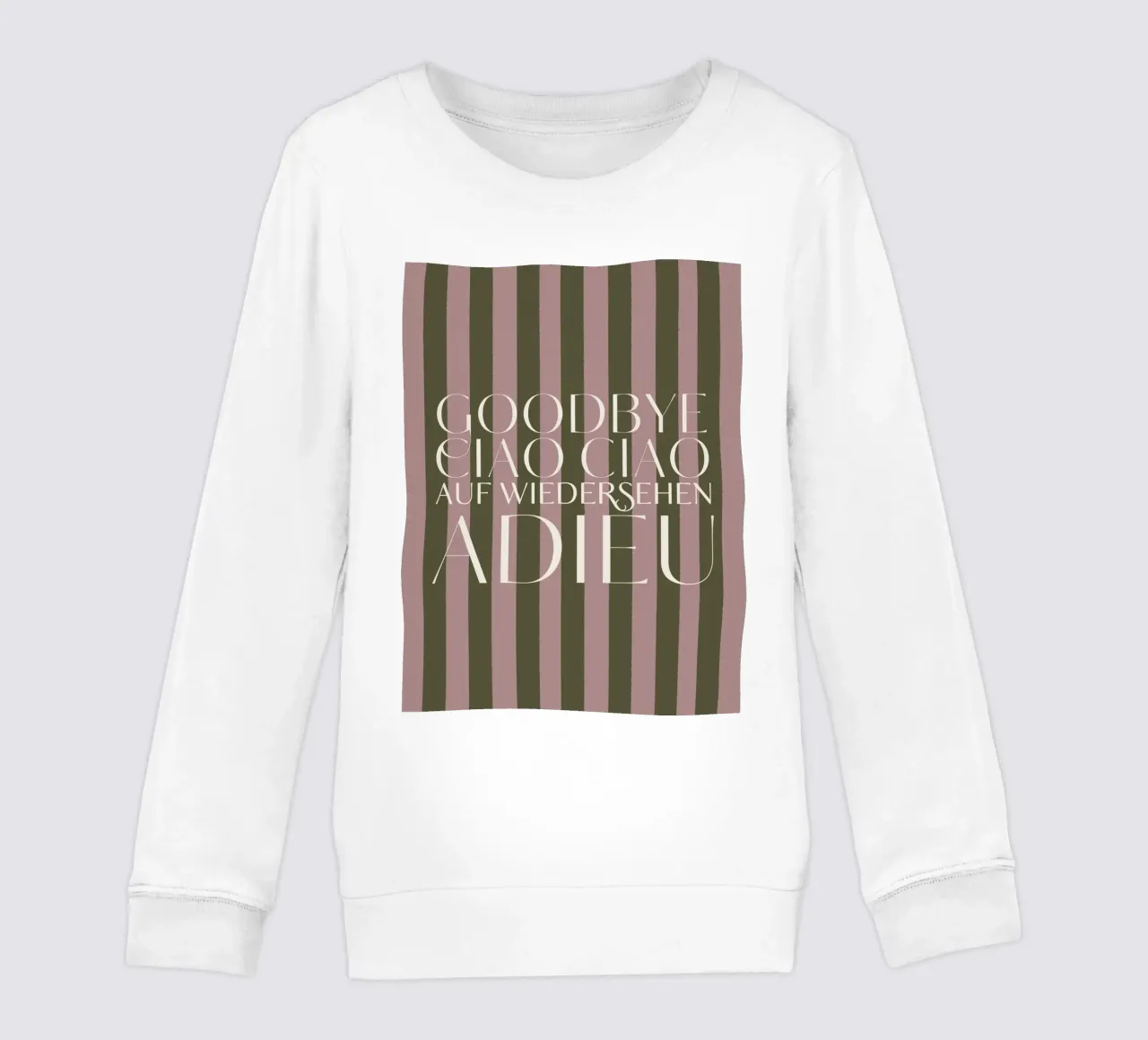 Addio 2025 - Goodbye Ciao Ciao Auf Wiedersehen Adieu felpa bambino da DesigndN Christmassy