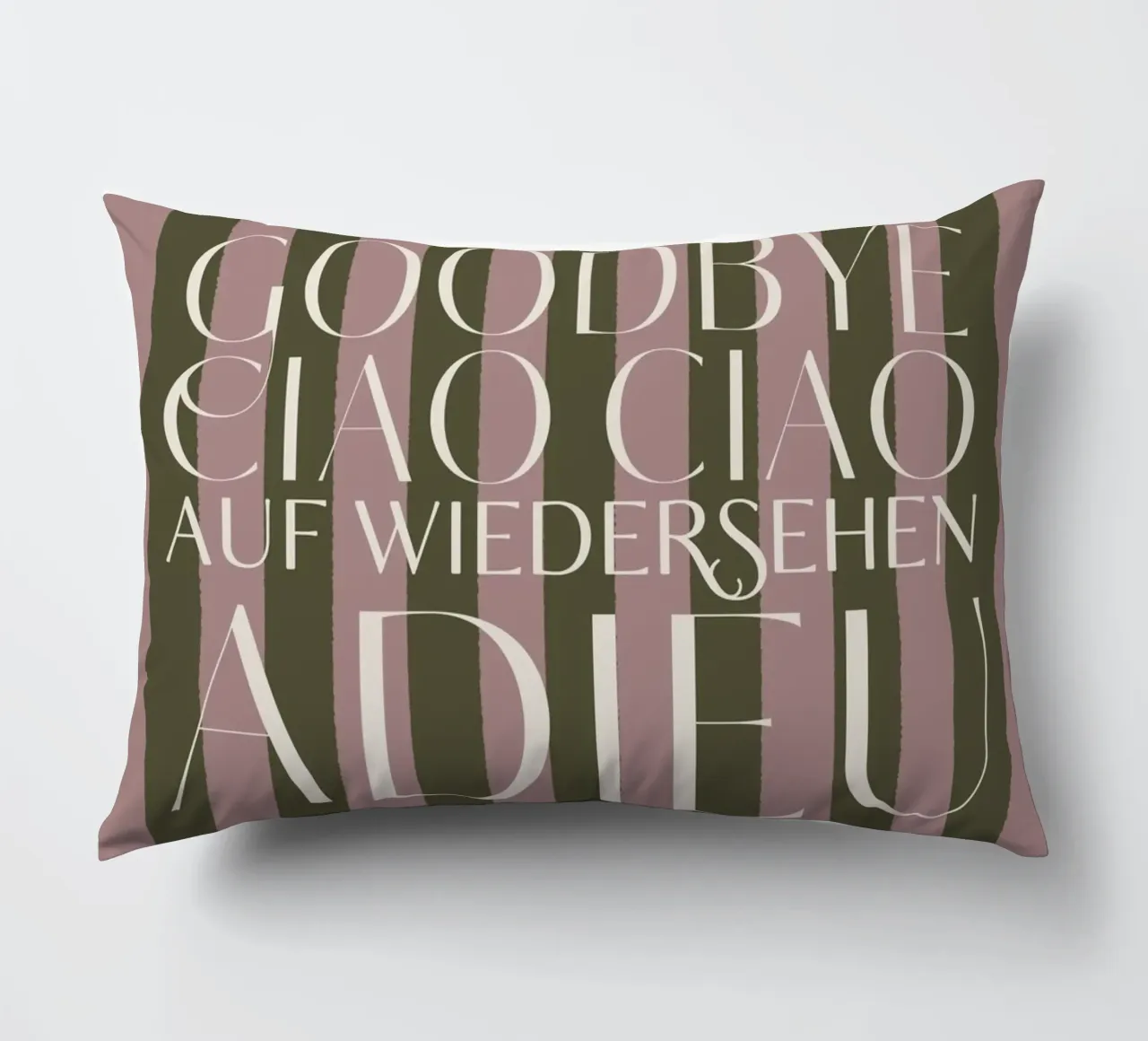 Addio 2025 - Goodbye Ciao Ciao Auf Wiedersehen Adieu cuscino da DesigndN Christmassy