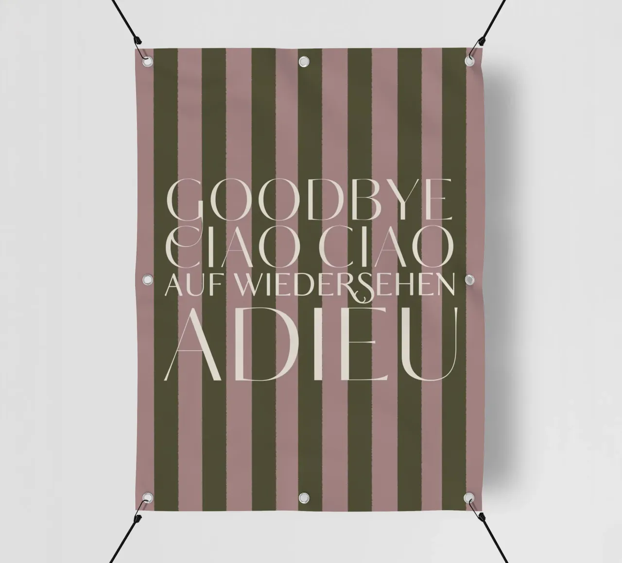 Addio 2025 - Goodbye Ciao Ciao Auf Wiedersehen Adieu telo in pvc da DesigndN Christmassy