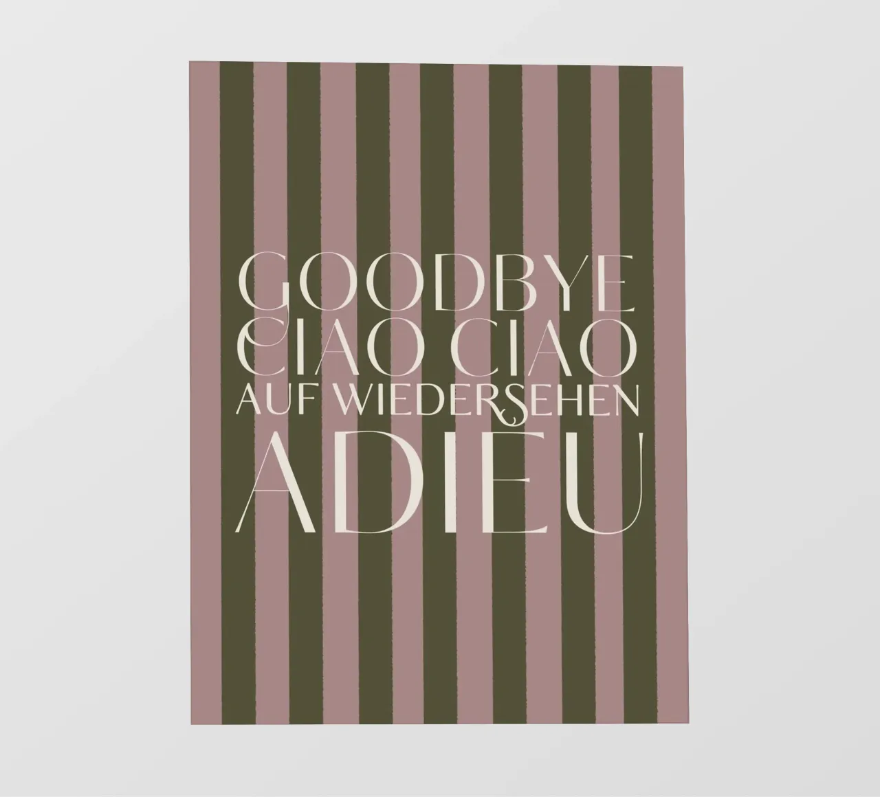 Addio 2025 - Goodbye Ciao Ciao Auf Wiedersehen Adieu telo in pvc da DesigndN Christmassy