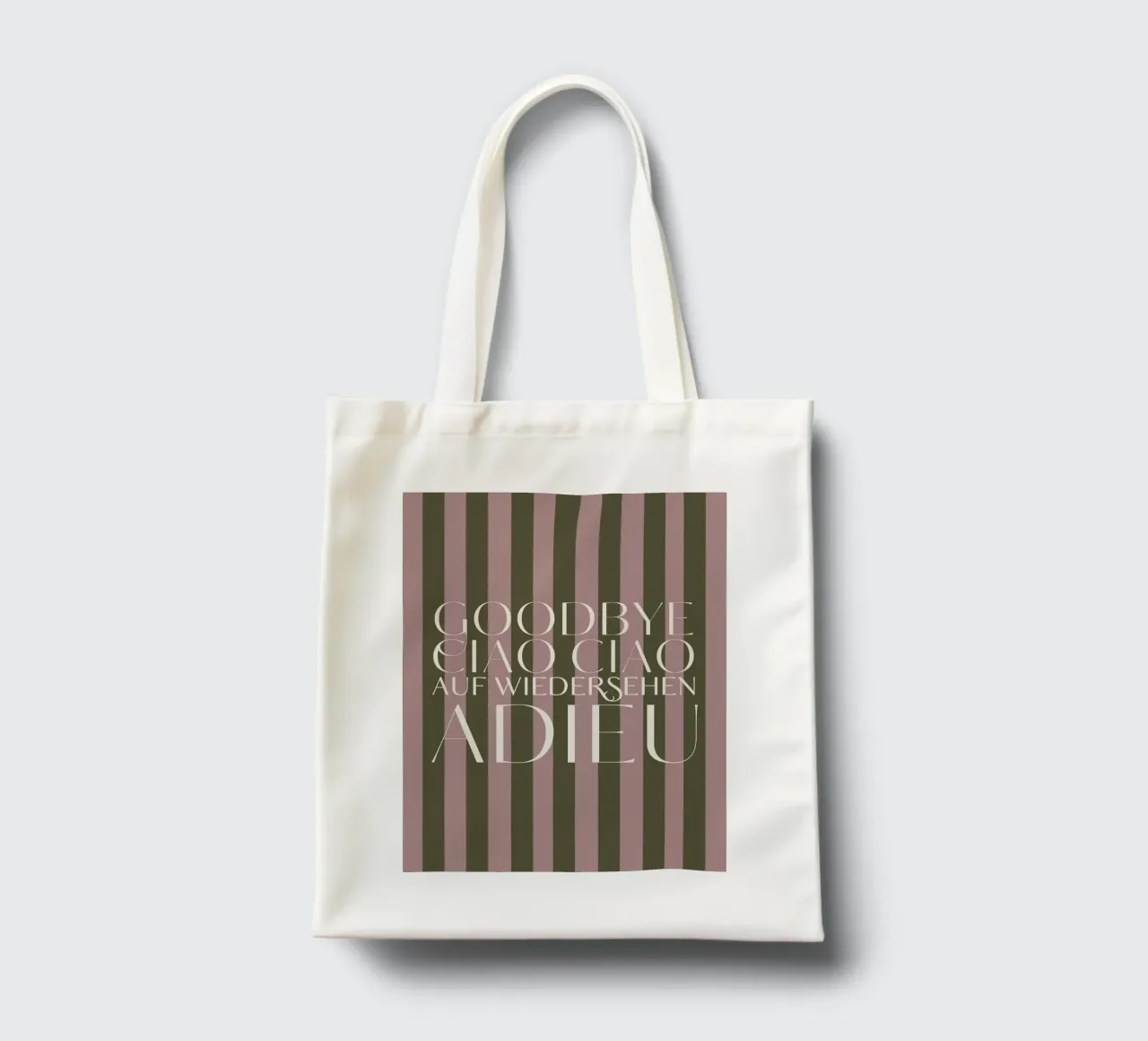 Addio 2025 - Goodbye Ciao Ciao Auf Wiedersehen Adieu borsa in juta da DesigndN Christmassy