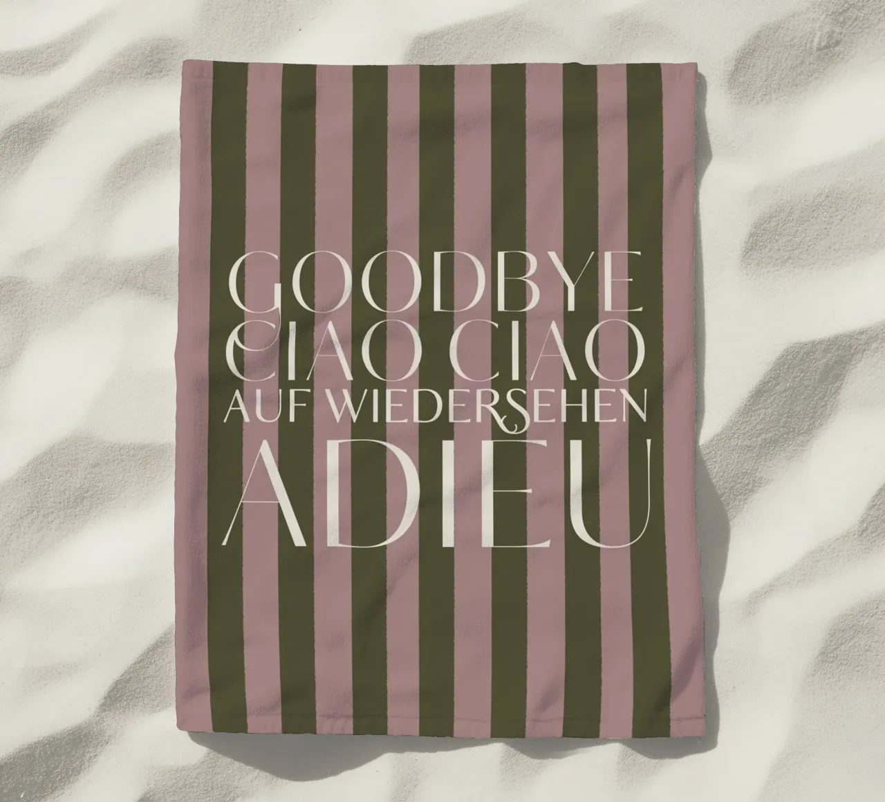Addio 2025 - Goodbye Ciao Ciao Auf Wiedersehen Adieu telo mare da DesigndN Christmassy