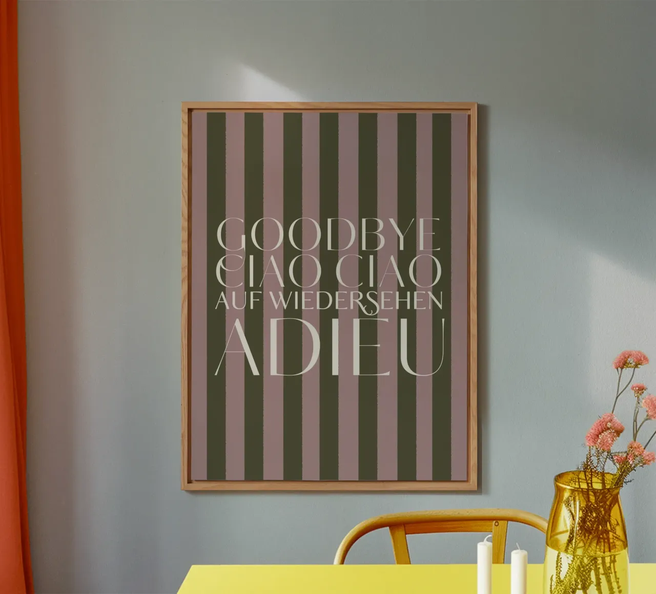 Addio 2025 - Goodbye Ciao Ciao Auf Wiedersehen Adieu alluminio dibond da DesigndN Christmassy