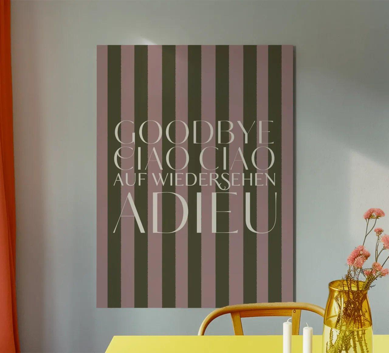 Addio 2025 - Goodbye Ciao Ciao Auf Wiedersehen Adieu alluminio dibond da DesigndN Christmassy