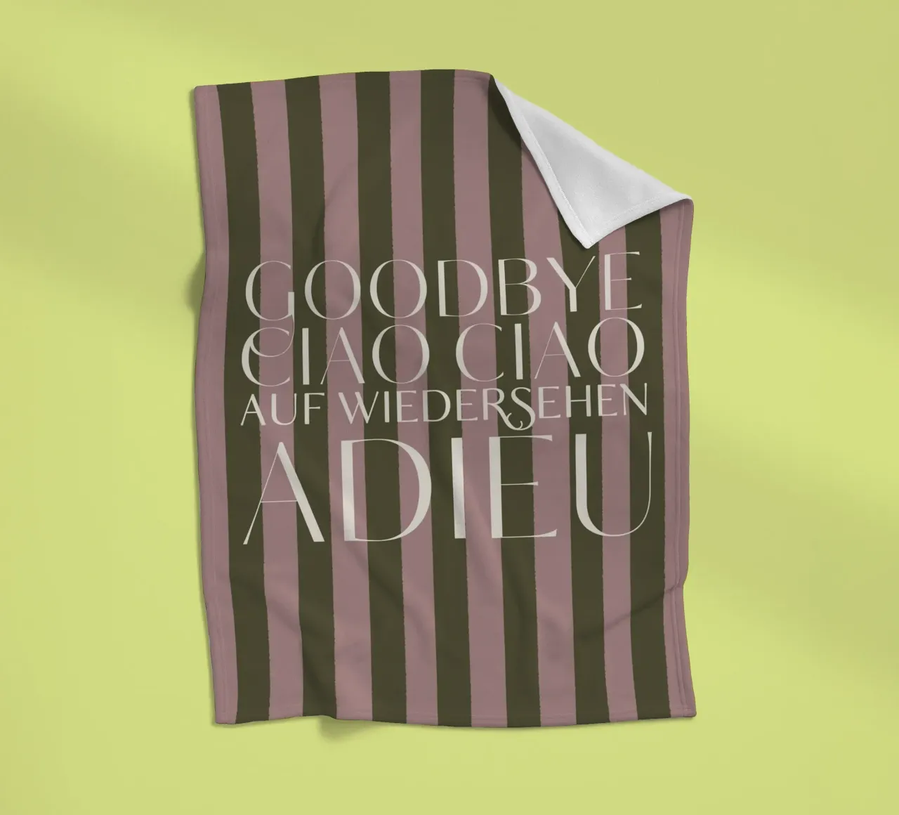 Addio 2025 - Goodbye Ciao Ciao Auf Wiedersehen Adieu coperta in pile da DesigndN Christmassy