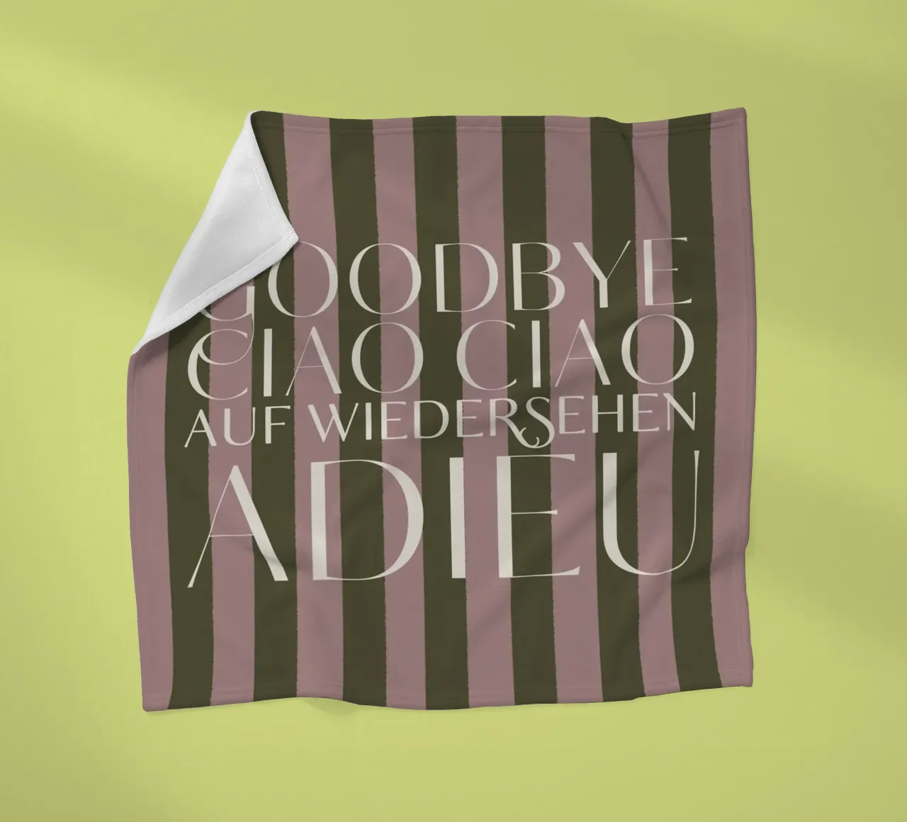 Addio 2025 - Goodbye Ciao Ciao Auf Wiedersehen Adieu coperta in pile da DesigndN Christmassy