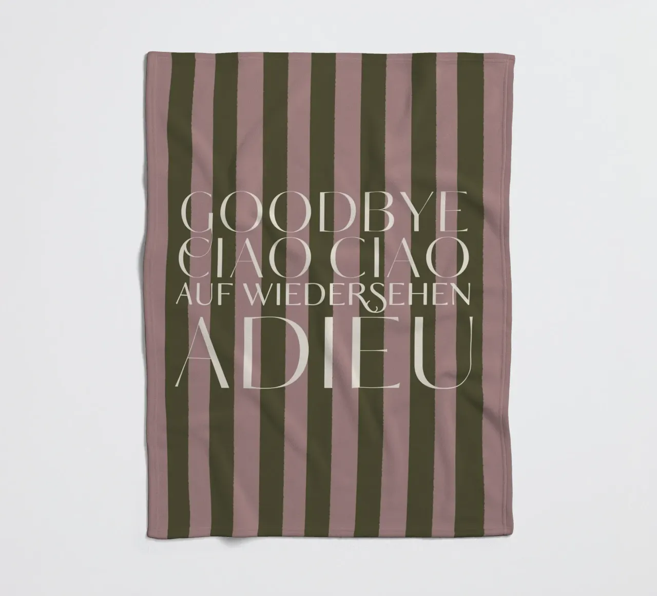 Addio 2025 - Goodbye Ciao Ciao Auf Wiedersehen Adieu coperta in pile da DesigndN Christmassy