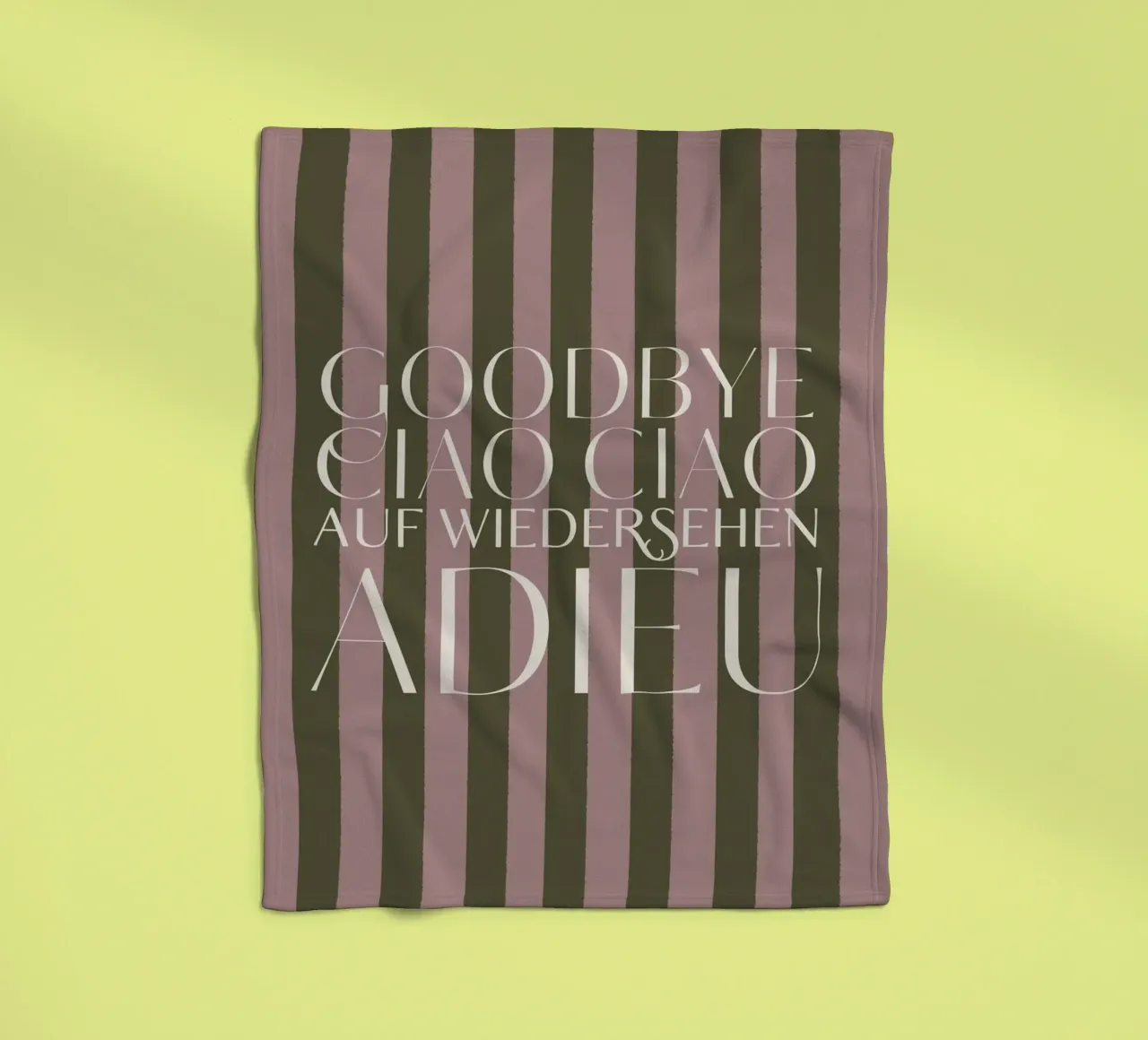 Addio 2025 - Goodbye Ciao Ciao Auf Wiedersehen Adieu coperta in pile da DesigndN Christmassy