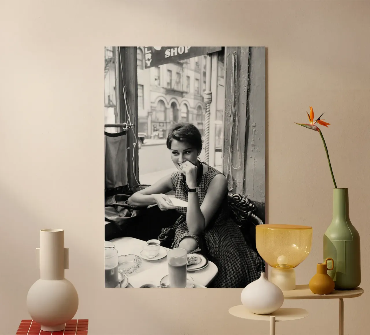 Sophia Loren in un caffè plexiglass da Rachelwhell