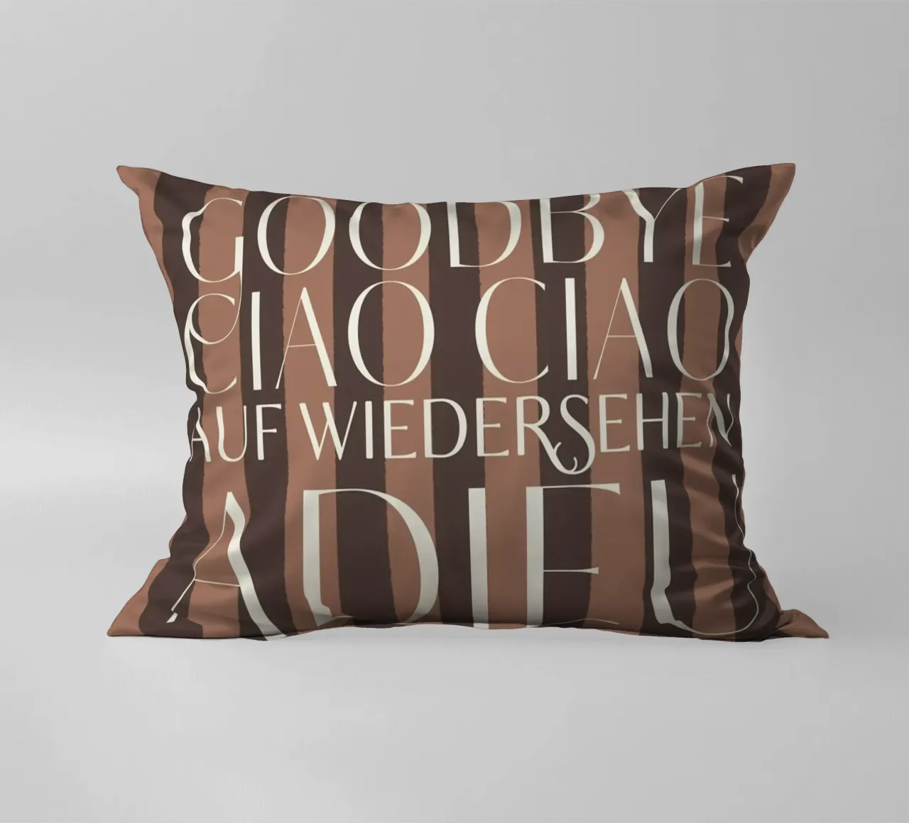 Addio 2025 - Goodbye Ciao Ciao Auf Wiedersehen Adieu cuscino da DesigndN Christmassy