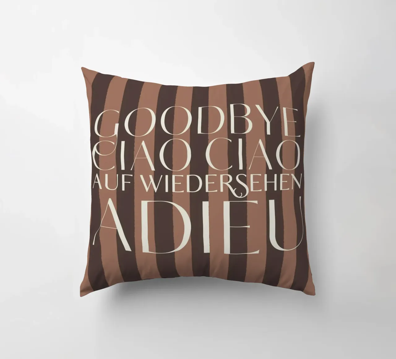 Addio 2025 - Goodbye Ciao Ciao Auf Wiedersehen Adieu cuscino da DesigndN Christmassy