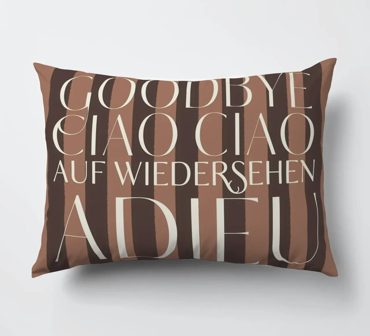 Addio 2025 - Goodbye Ciao Ciao Auf Wiedersehen Adieu cuscino da DesigndN Christmassy