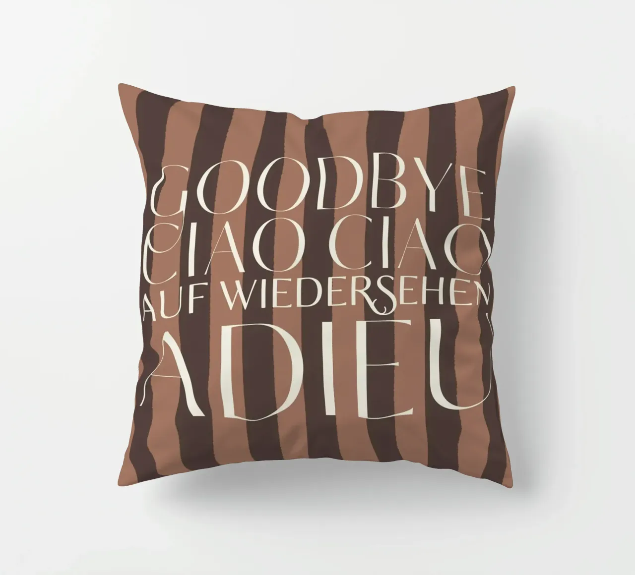 Addio 2025 - Goodbye Ciao Ciao Auf Wiedersehen Adieu cuscino da DesigndN Christmassy