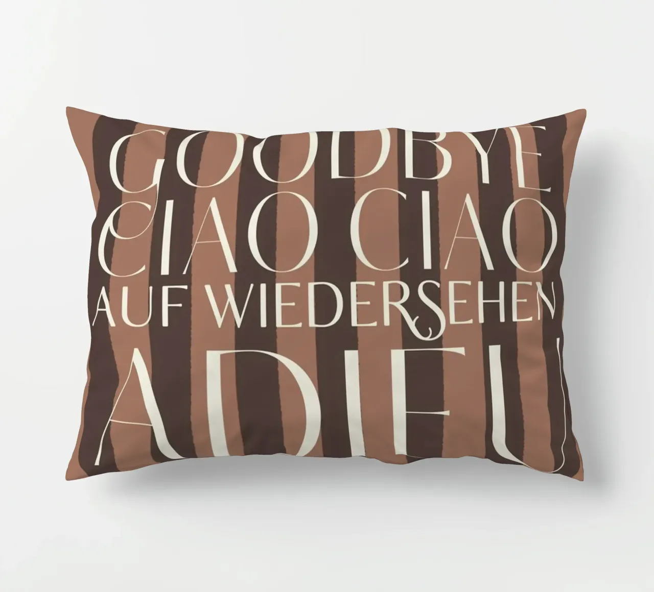 Addio 2025 - Goodbye Ciao Ciao Auf Wiedersehen Adieu cuscino da DesigndN Christmassy