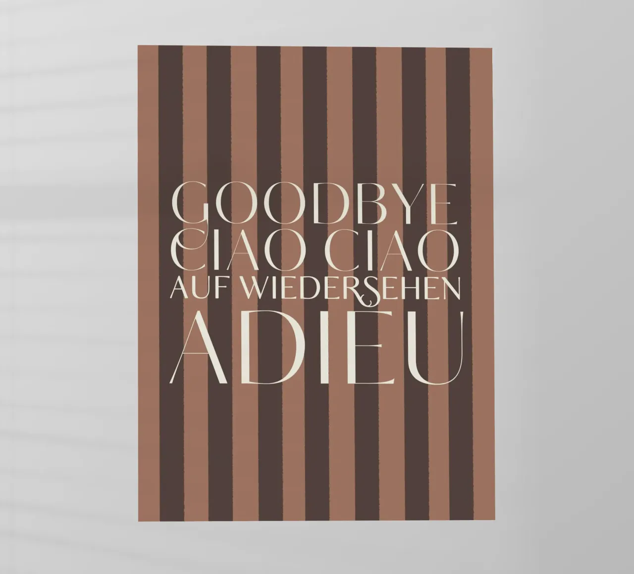 Addio 2025 - Goodbye Ciao Ciao Auf Wiedersehen Adieu pellicola backlit da DesigndN Christmassy