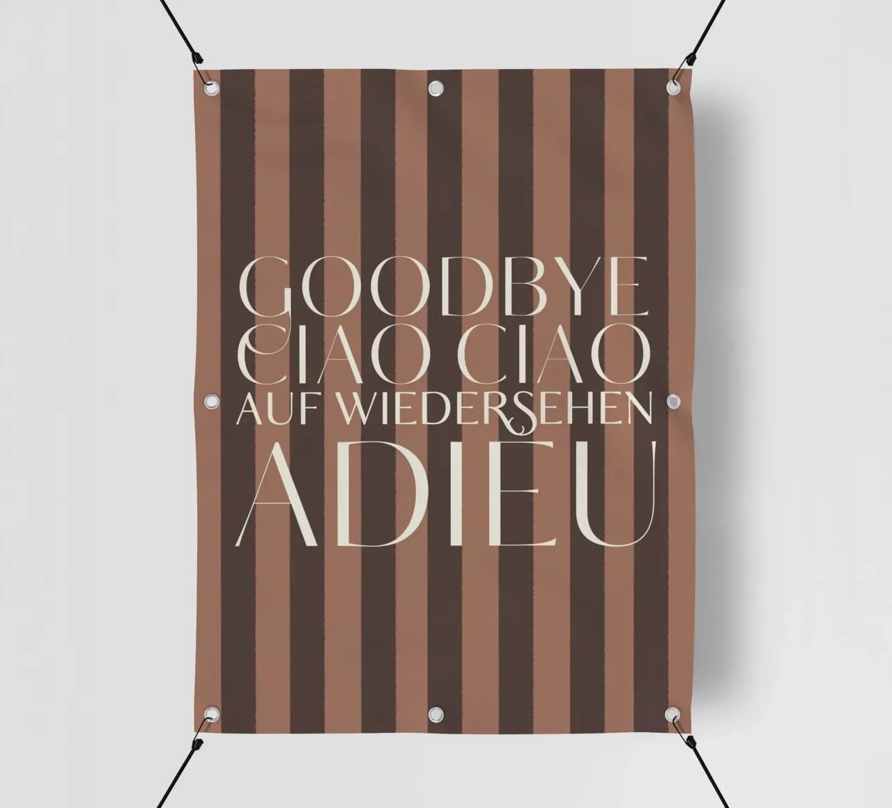 Addio 2025 - Goodbye Ciao Ciao Auf Wiedersehen Adieu telo in pvc da DesigndN Christmassy