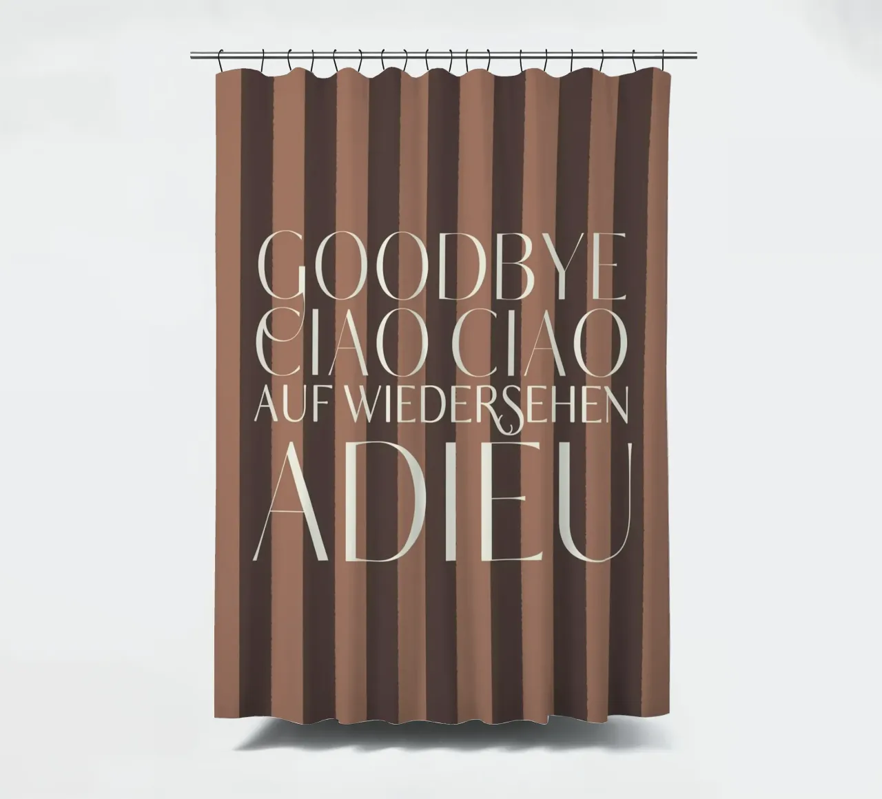 Addio 2025 - Goodbye Ciao Ciao Auf Wiedersehen Adieu tenda da doccia da DesigndN Christmassy