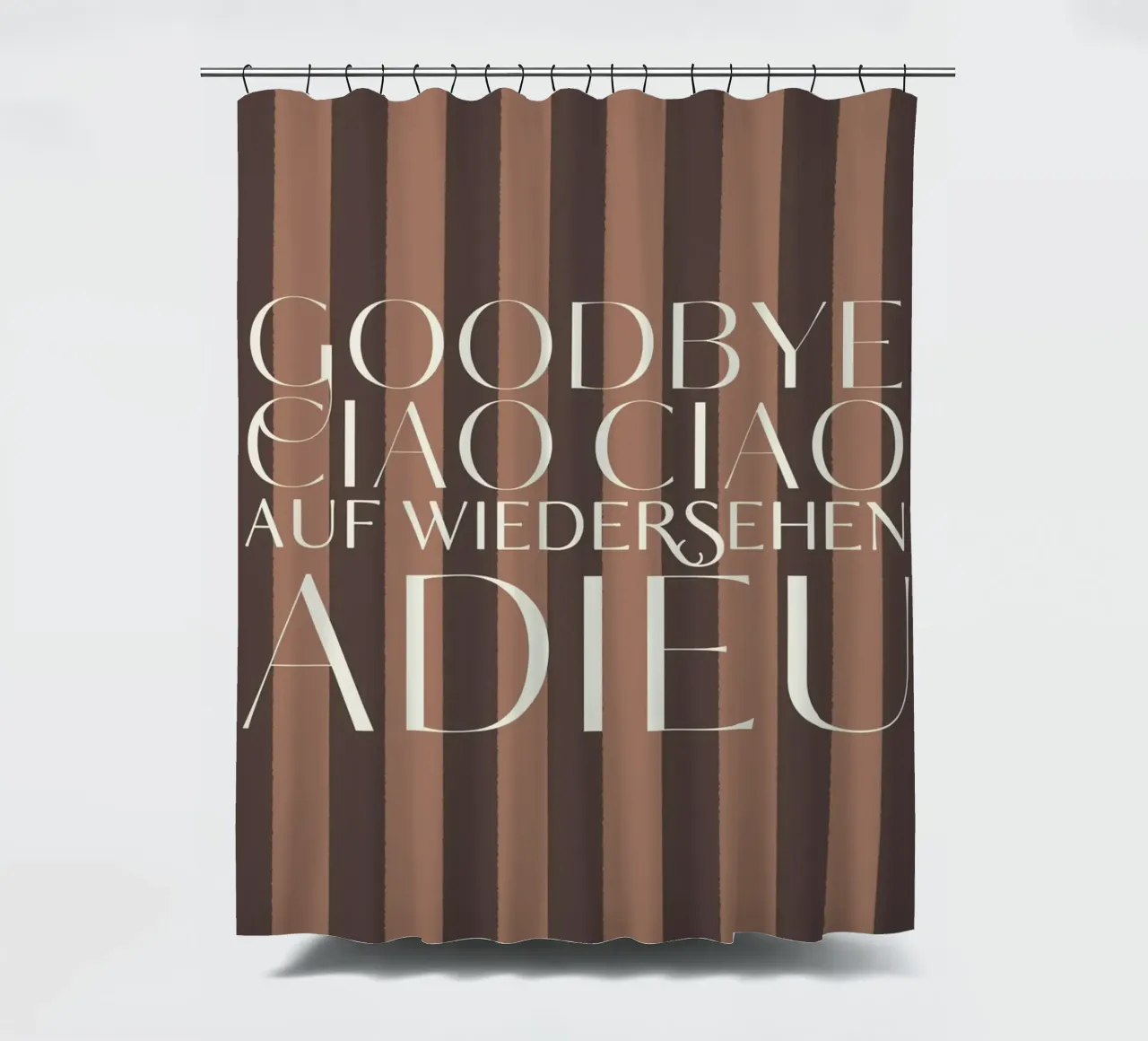 Addio 2025 - Goodbye Ciao Ciao Auf Wiedersehen Adieu tenda da doccia da DesigndN Christmassy