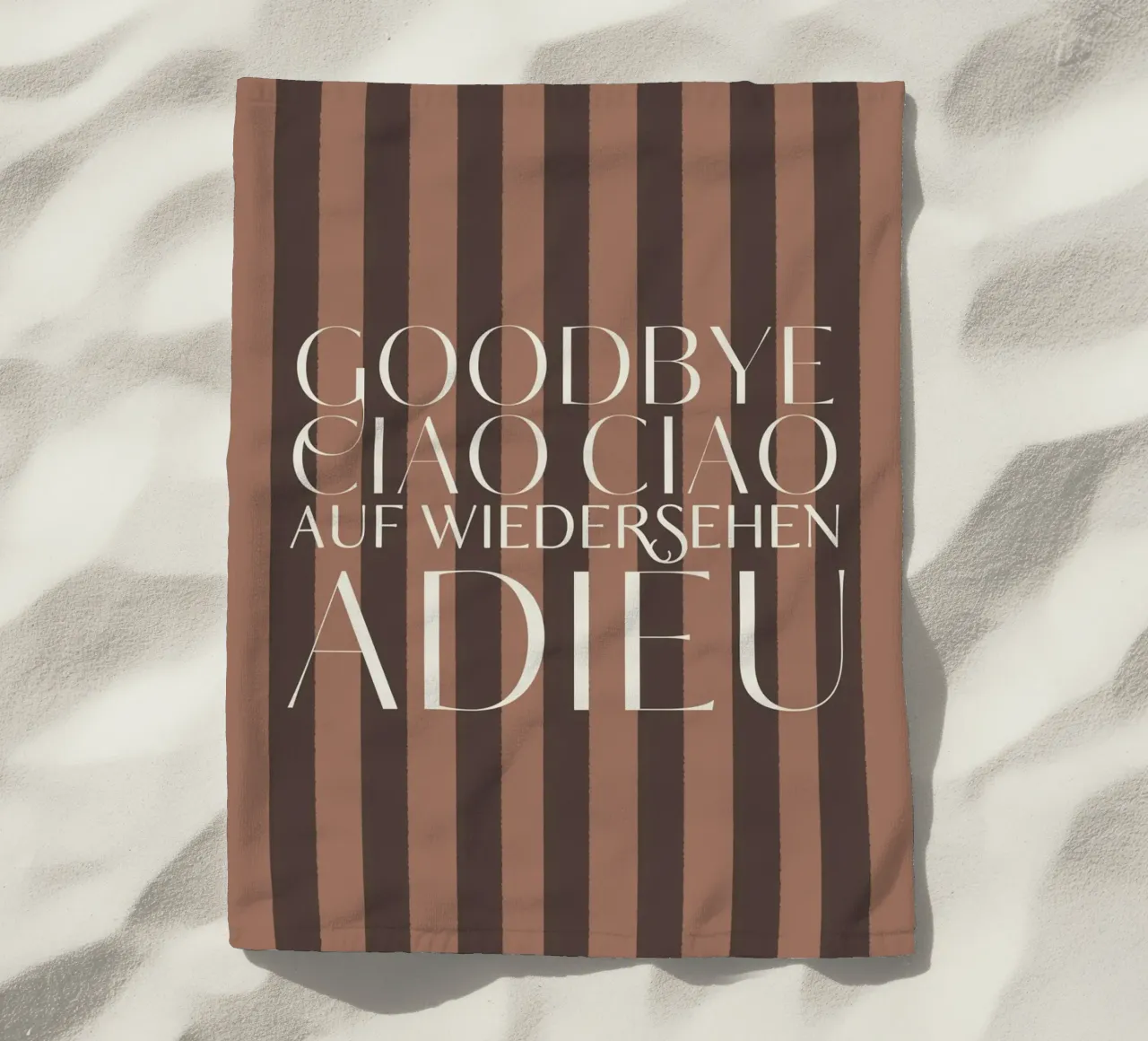 Addio 2025 - Goodbye Ciao Ciao Auf Wiedersehen Adieu telo mare da DesigndN Christmassy