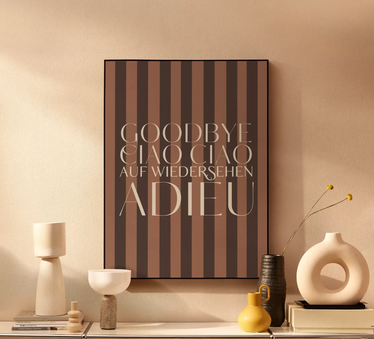 Addio 2025 - Goodbye Ciao Ciao Auf Wiedersehen Adieu plexiglass da DesigndN Christmassy