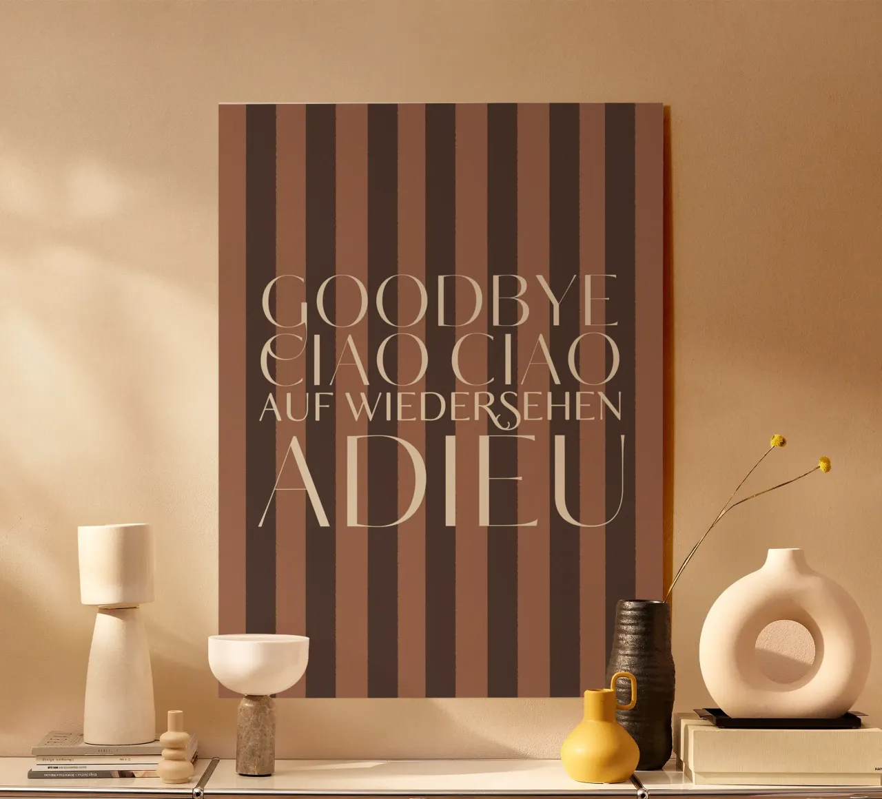Addio 2025 - Goodbye Ciao Ciao Auf Wiedersehen Adieu plexiglass da DesigndN Christmassy