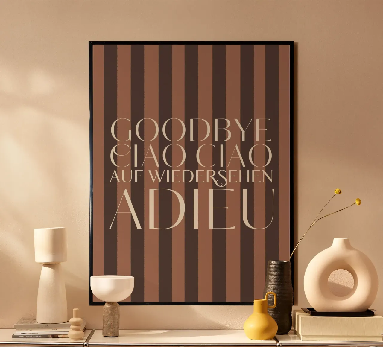 Addio 2025 - Goodbye Ciao Ciao Auf Wiedersehen Adieu poster da DesigndN Christmassy