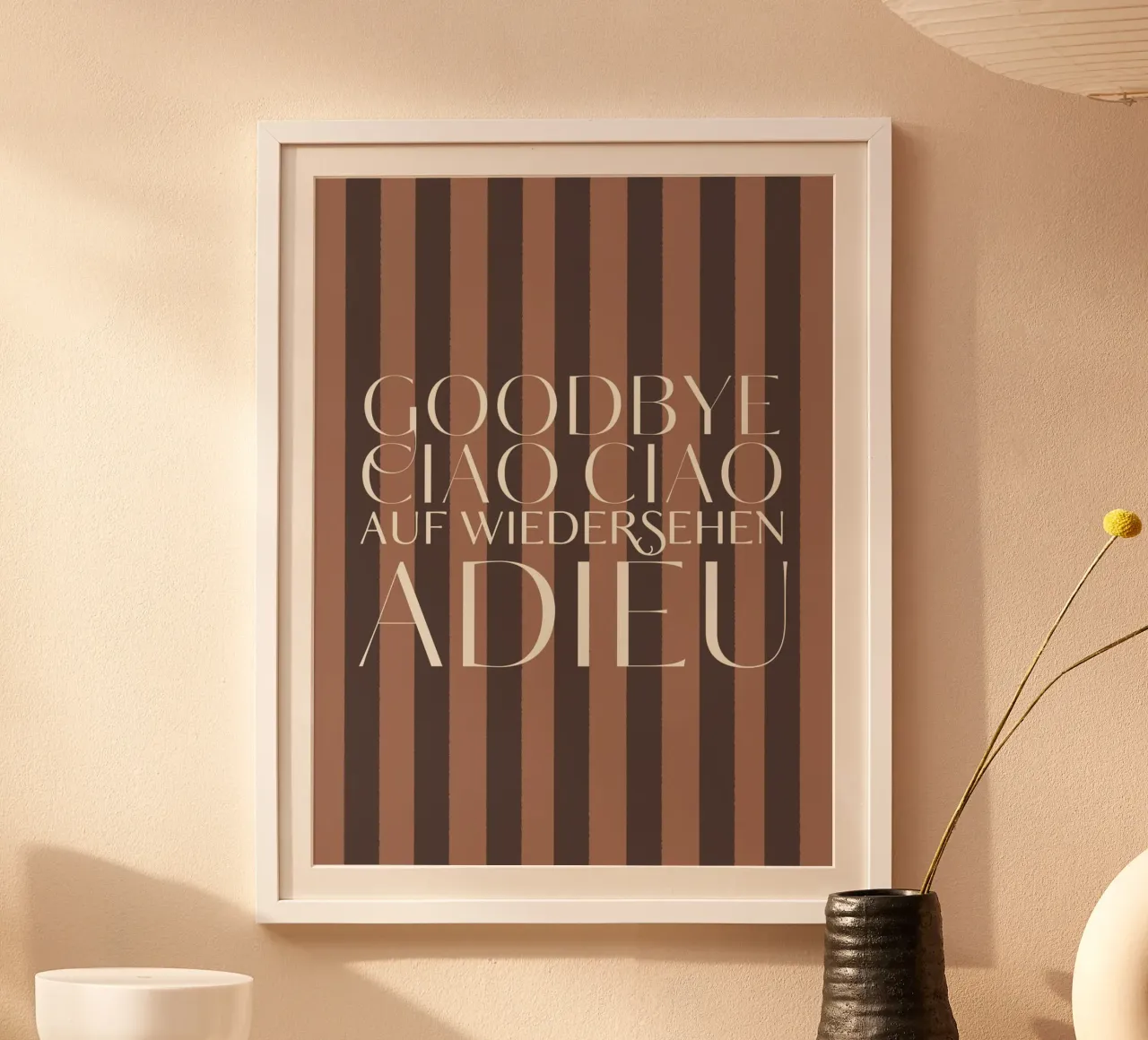 Addio 2025 - Goodbye Ciao Ciao Auf Wiedersehen Adieu poster da DesigndN Christmassy