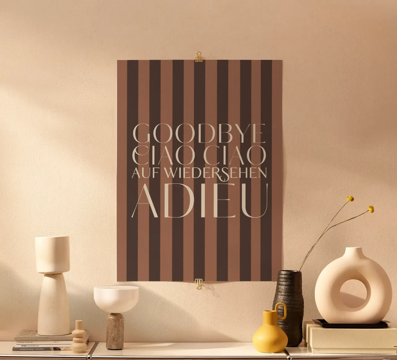Addio 2025 - Goodbye Ciao Ciao Auf Wiedersehen Adieu poster da DesigndN Christmassy