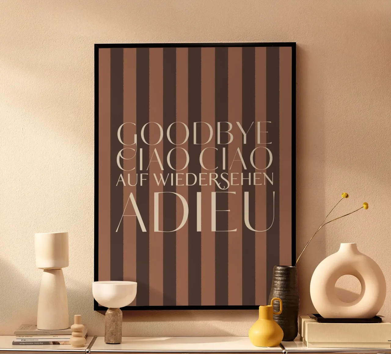 Addio 2025 - Goodbye Ciao Ciao Auf Wiedersehen Adieu poster da DesigndN Christmassy
