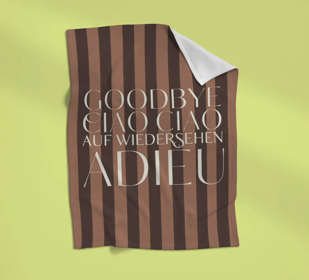 Addio 2025 - Goodbye Ciao Ciao Auf Wiedersehen Adieu coperta in pile da DesigndN Christmassy