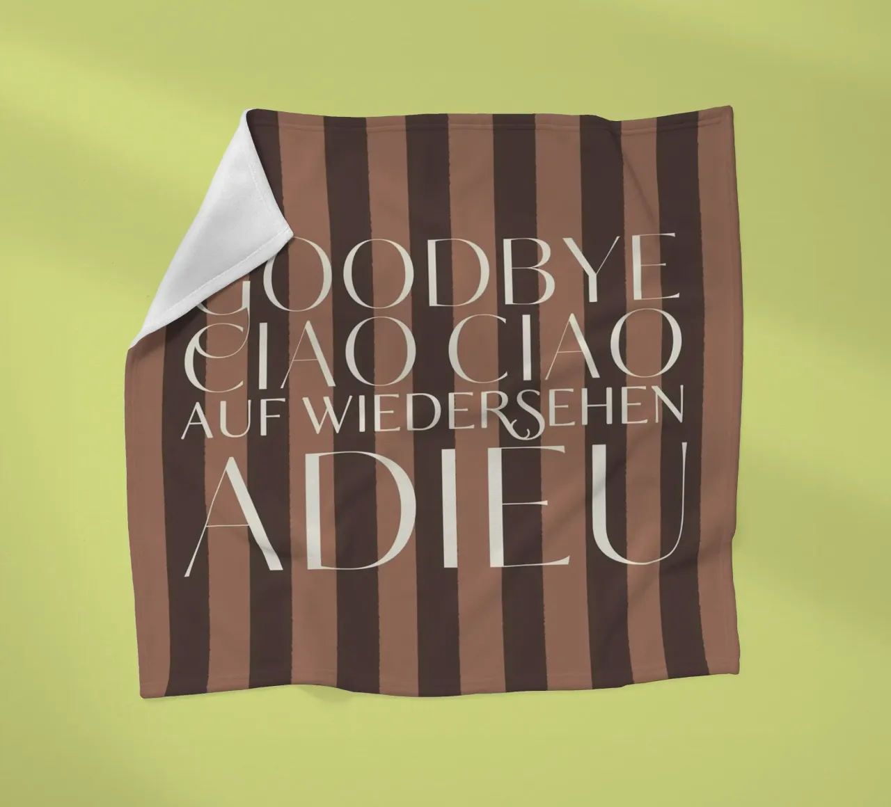 Addio 2025 - Goodbye Ciao Ciao Auf Wiedersehen Adieu coperta in pile da DesigndN Christmassy