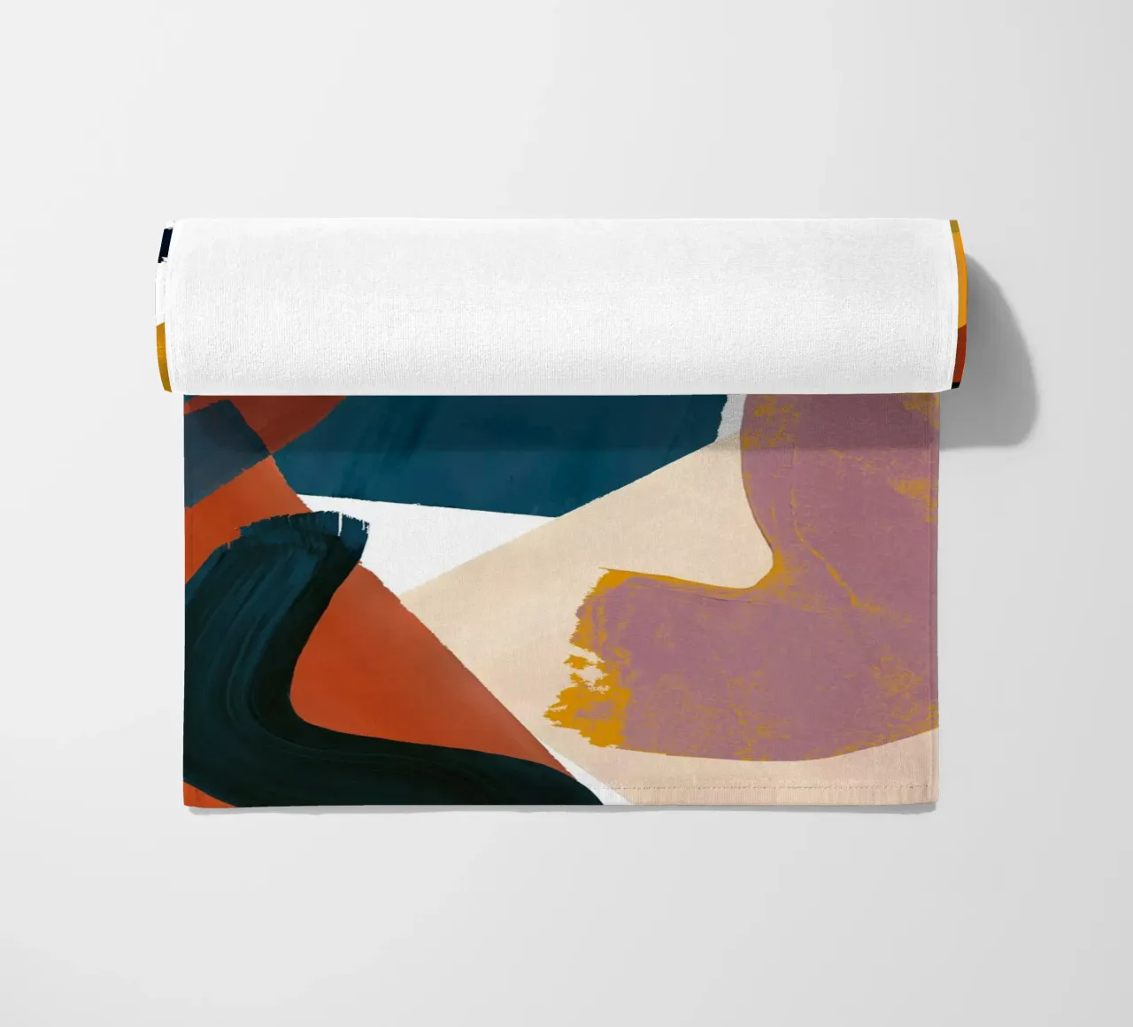 Stampa d'arte di forme geometriche retrò telo mare da Violets Print House