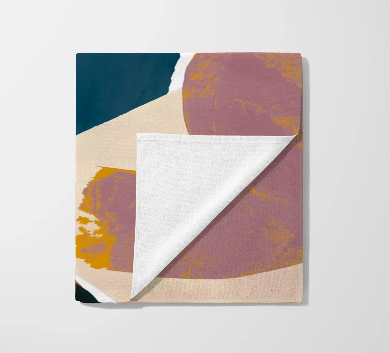 Stampa d'arte di forme geometriche retrò telo mare da Violets Print House