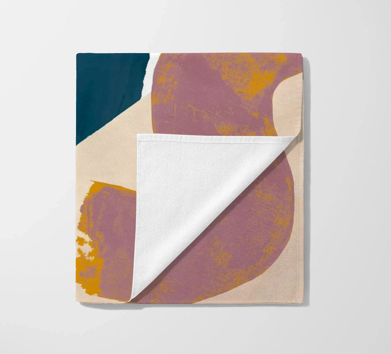 Stampa d'arte di forme geometriche retrò telo mare da Violets Print House