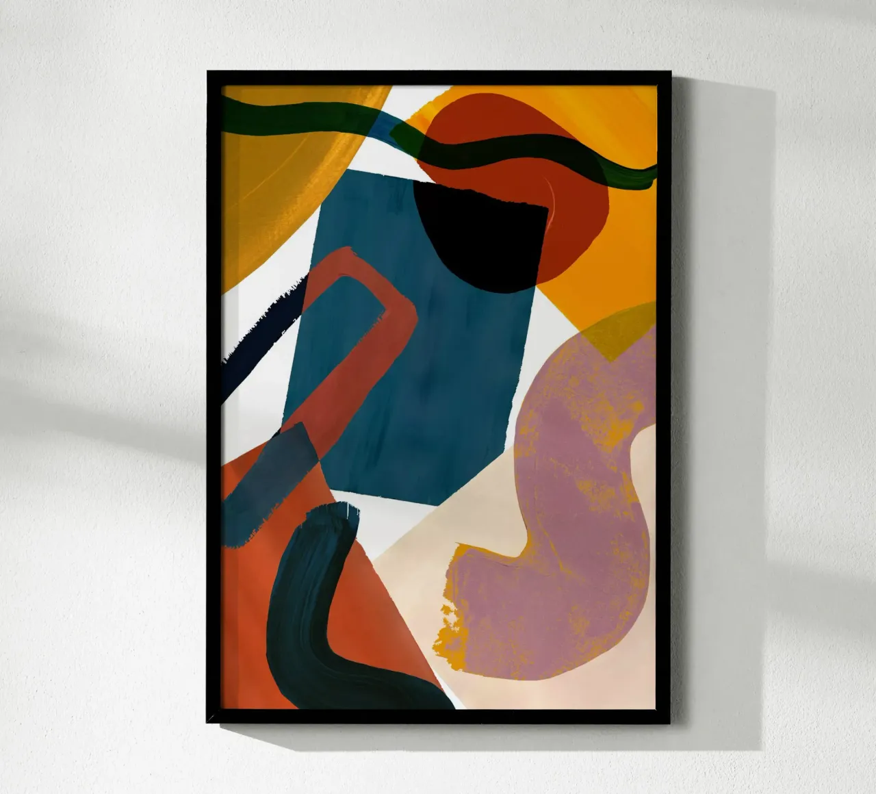 Stampa d'arte di forme geometriche retrò poster da Violets Print House