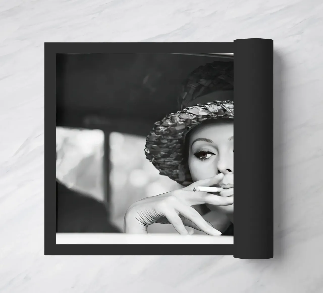 Sophia Loren che fuma in auto zerbino da Rachelwhell