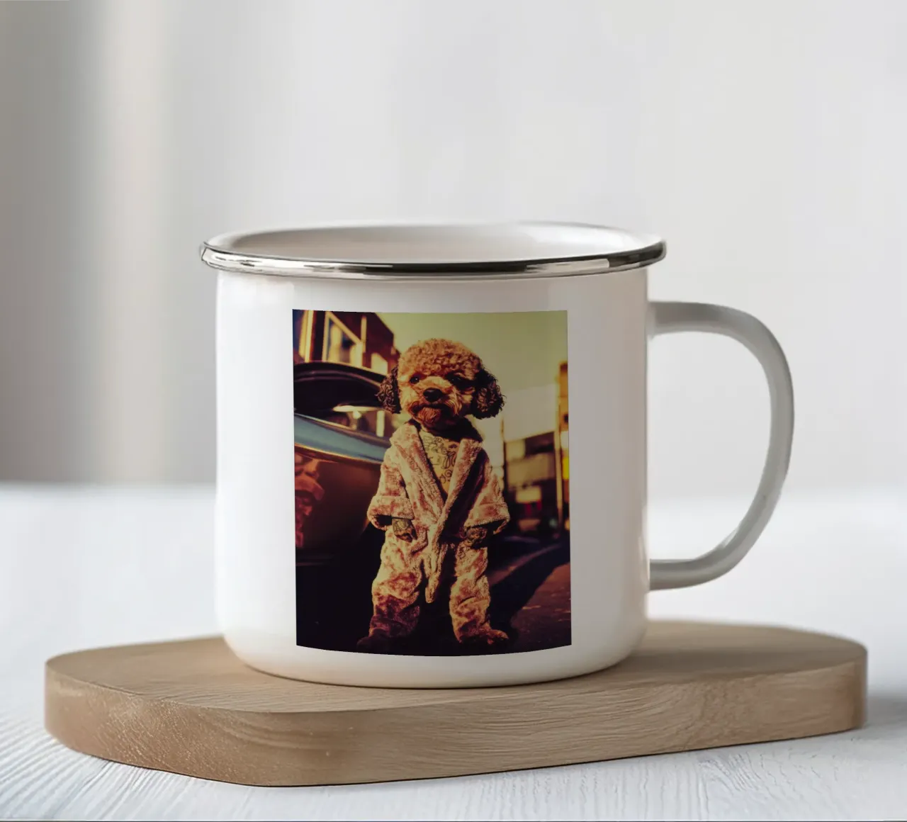 Cruz tazza in smalto da Affiches Chien Originales – Dogland