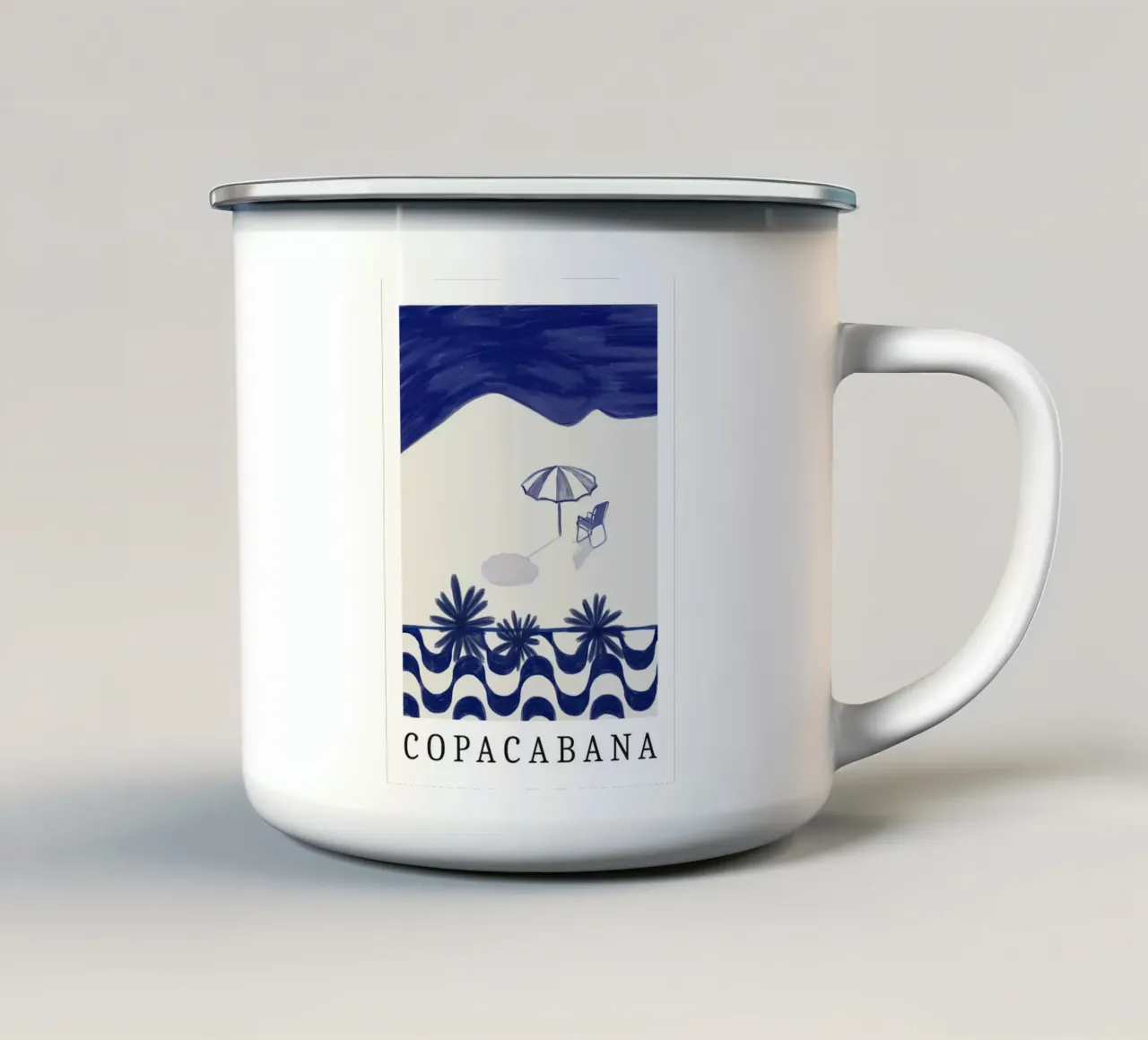 Copacabana tazza in smalto da artesutileco