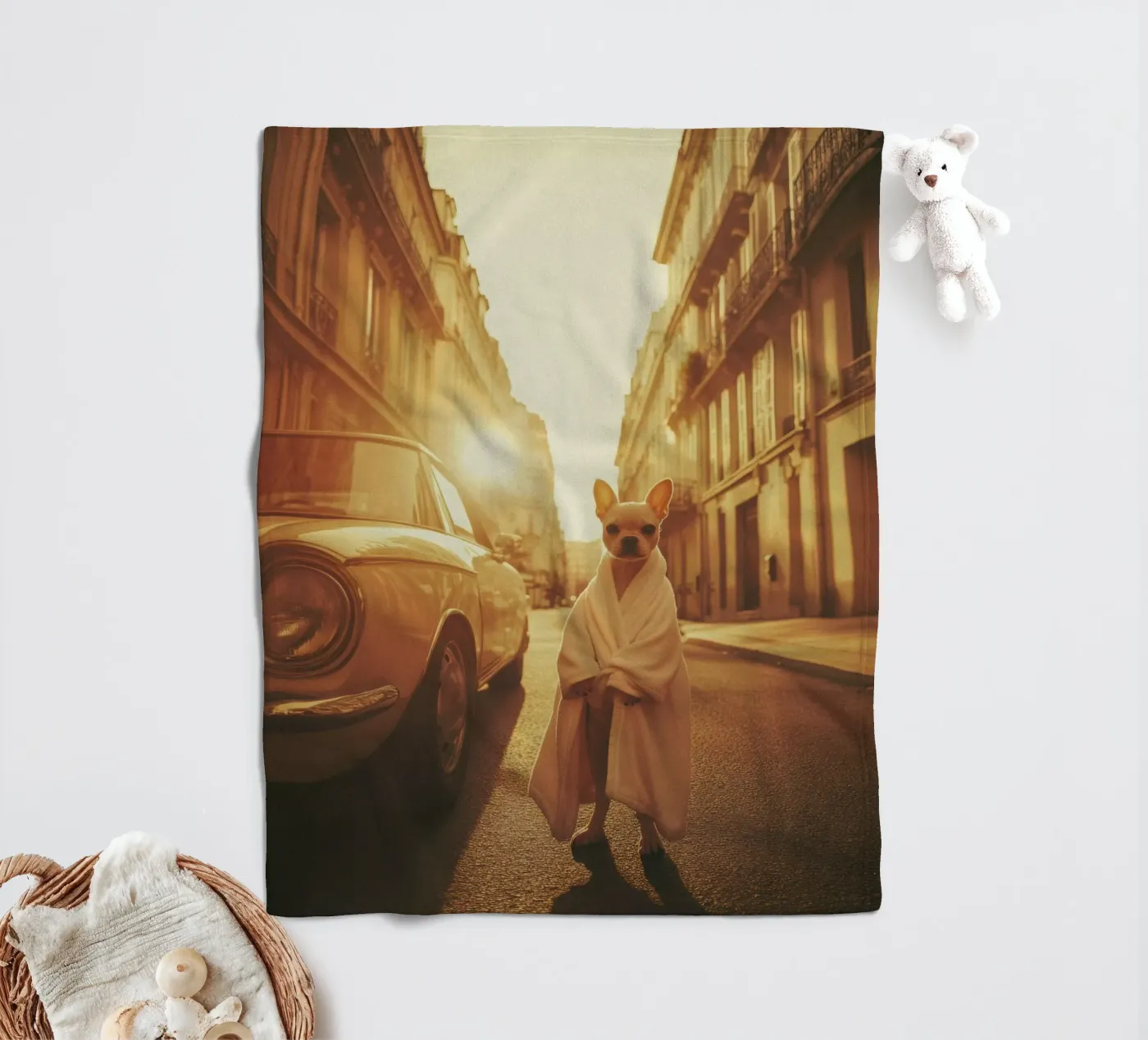 Sacha Fleecedecke von Affiches Chien Originales – Dogland