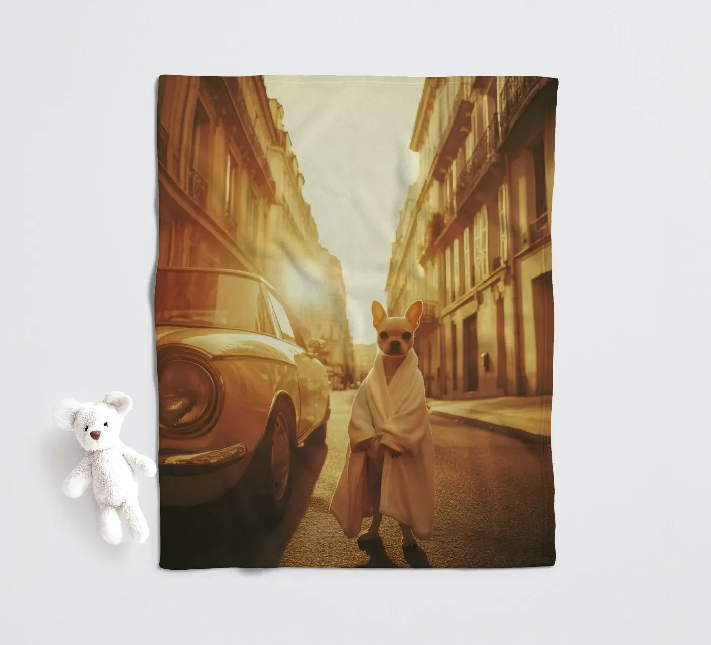 Sacha Fleecedecke von Affiches Chien Originales – Dogland