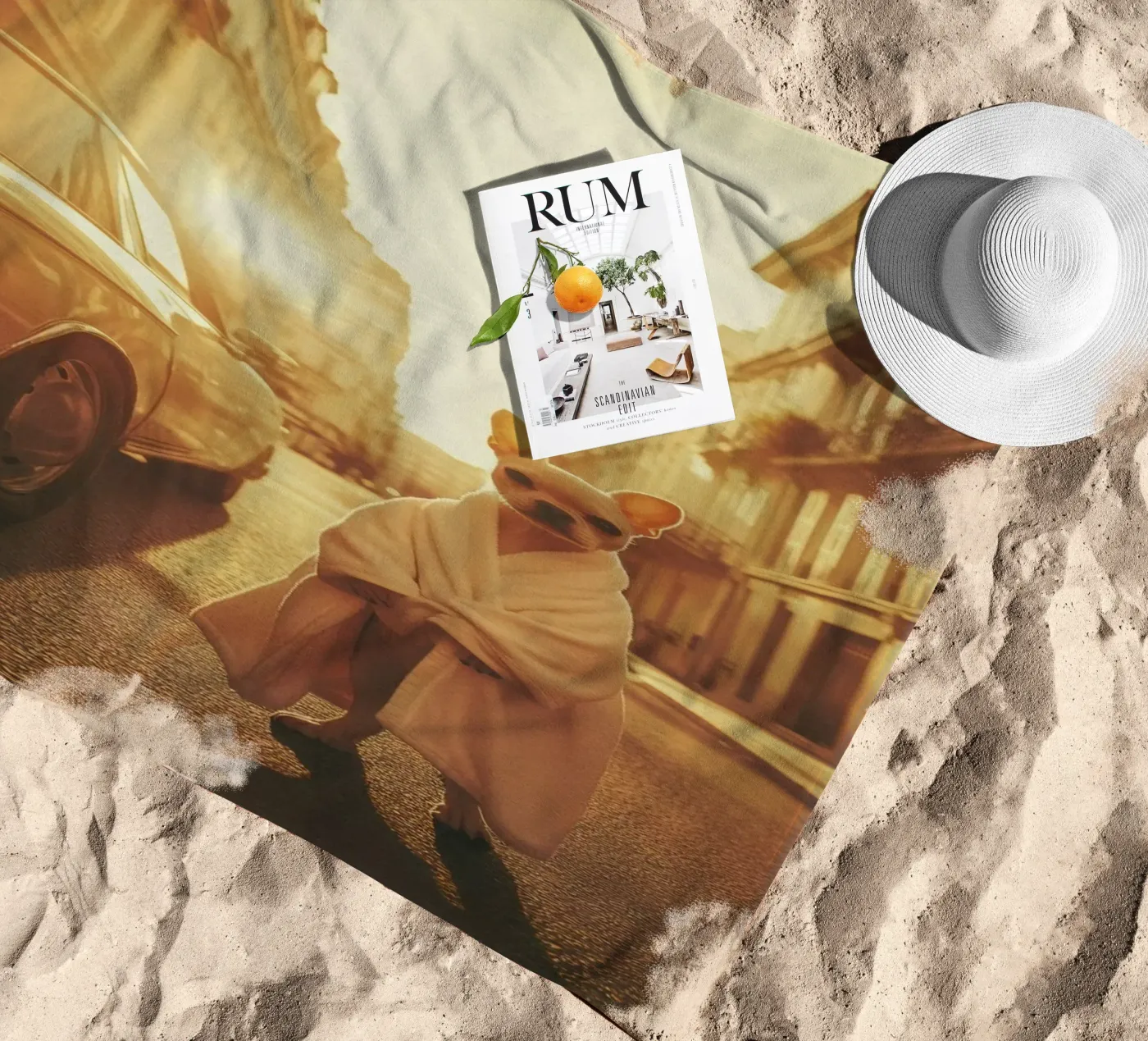 Sacha Strandtuch von Affiches Chien Originales – Dogland