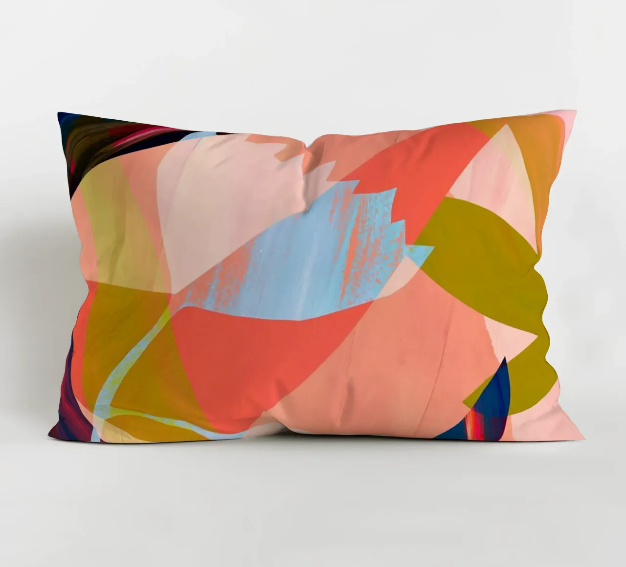 Large Flower Abstract Art Print decorative cushion by Violets Print House