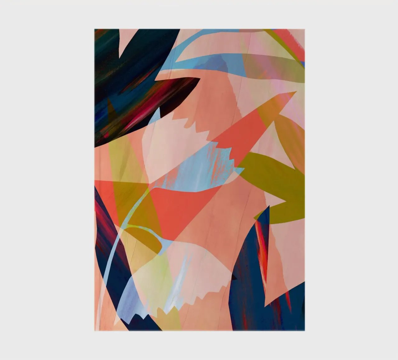 Large Flower Abstract Art Print notebook by Violets Print House