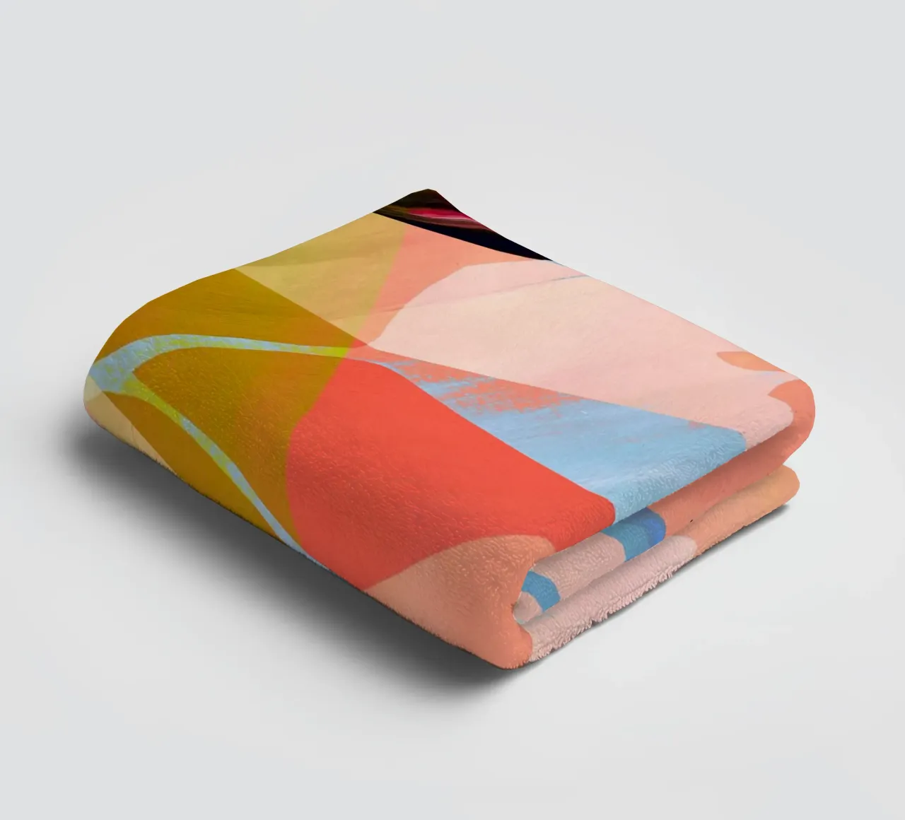 Grote bloem abstracte kunstdruk badhanddoek van Violets Print House