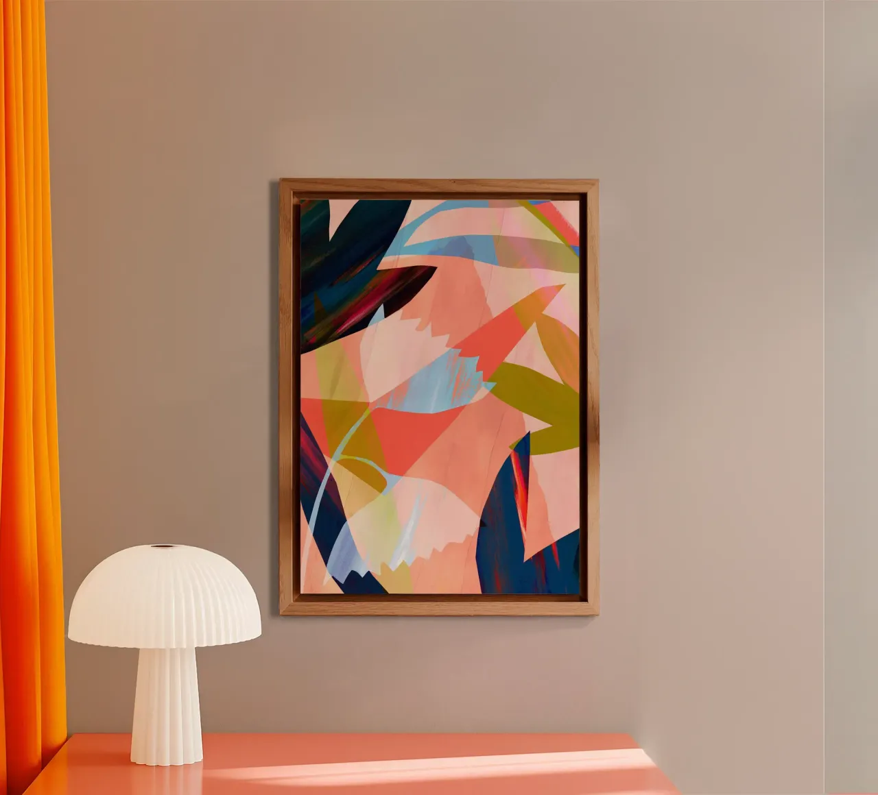 Large Flower Abstract Art Print alu-dibond by Violets Print House