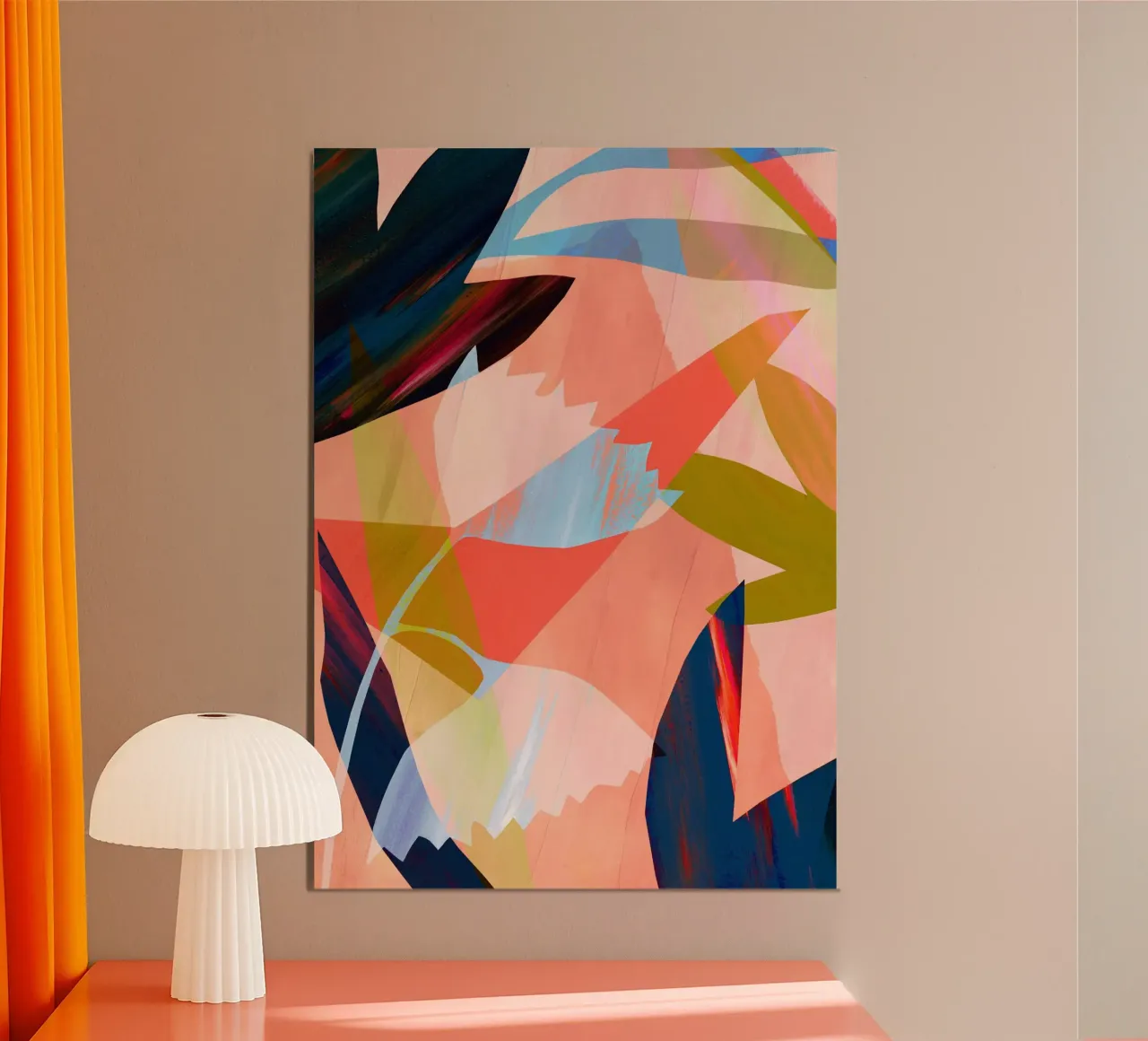 Grote bloem abstracte kunstdruk hahnemühle van Violets Print House
