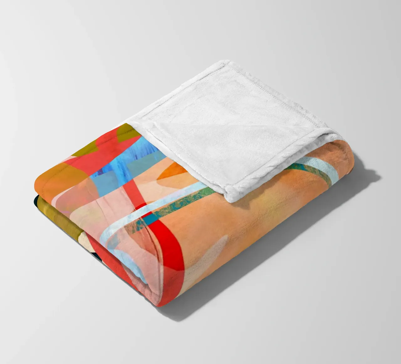 Abstract Large Flower Art Print fleece blanket by Violets Print House