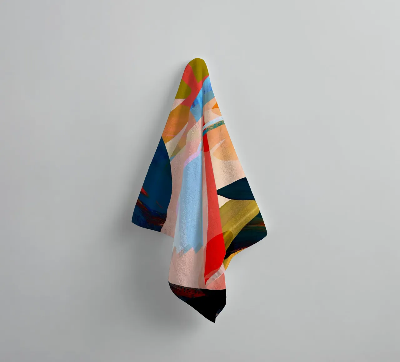 Abstract Large Flower Art Print towel by Violets Print House