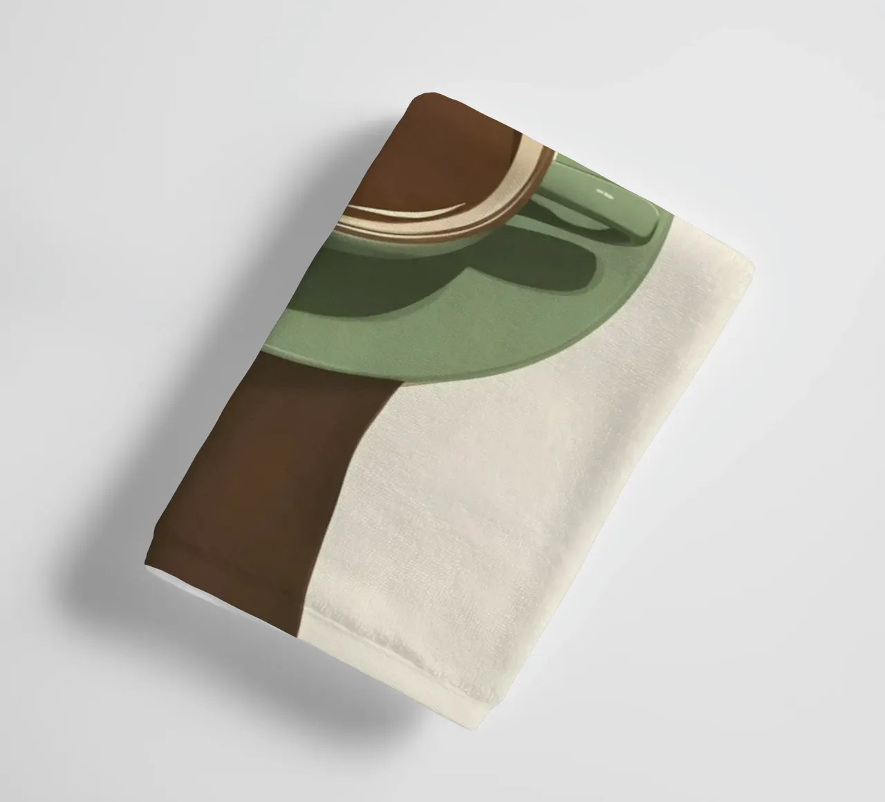 Moment café minimaliste avec une tasse vue d'oiseau serviette de bain de Trendy Vibes