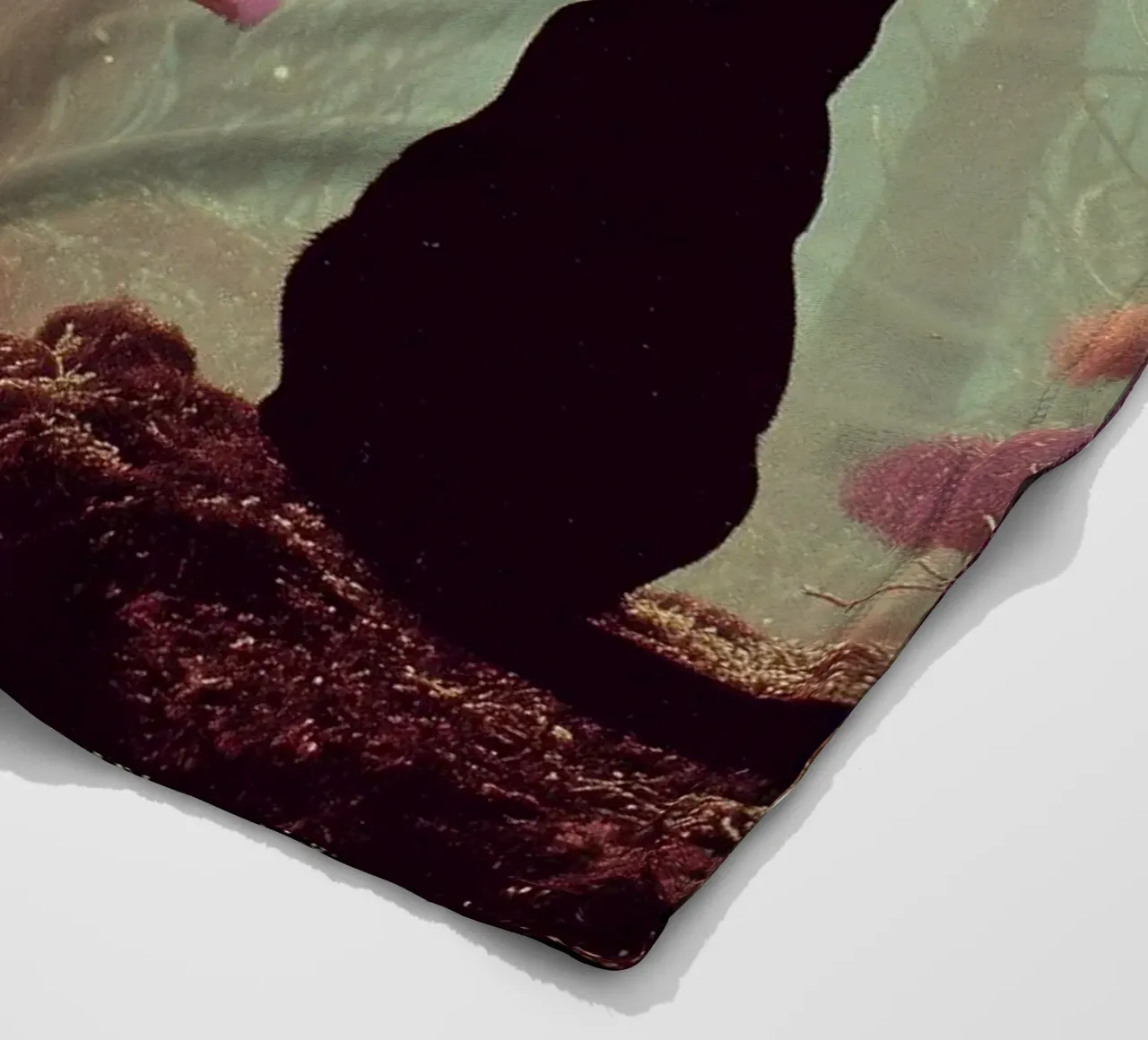 Gatto nella foresta incantata coperta in pile da Jana Leonenkov Art